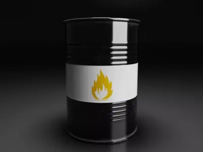 Fuel Barel Free low-poly 3D model