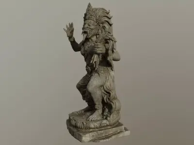 Balinese Rangda Goddess Statue 3D model