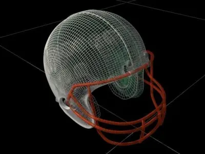 American football helmet 3D model