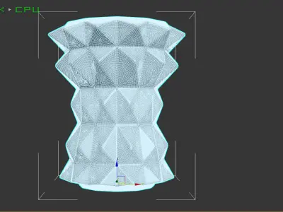 Triangulation Vase Geometric Shape 3D Print Model 3D print model