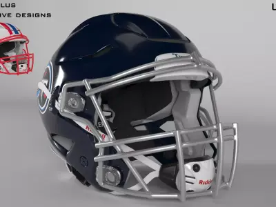 TENNESSEE TITANS Helmet Football AFC SOUTH PBR updated 2025 3D model