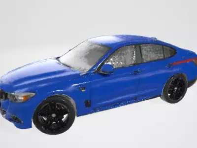 Blue Sport Sedan  3D model