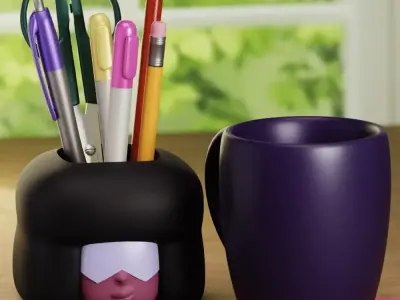 Garnet Pen Holder Decor Set Steven Universe 3D print model
