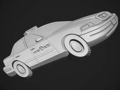 New York Taxi Bas Relief 3D print model