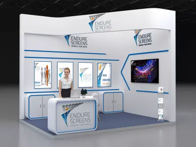booth 3x4 open 3 side  3D model 3D model
