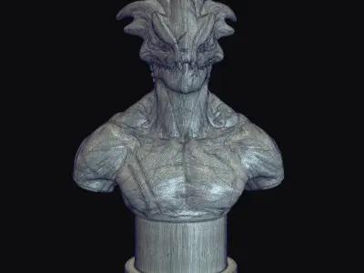 Raisher The Sky Reaper Printable Bust Free 3D print model