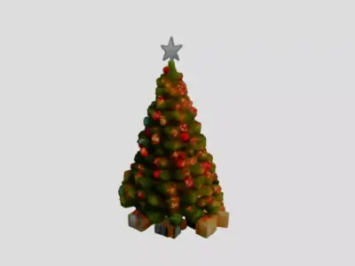Cristmas decor iteam Low-poly 3D model