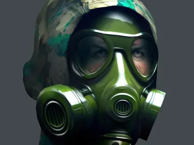 Helmet 3d model military combat Military Low-poly Low-poly 3D model 81