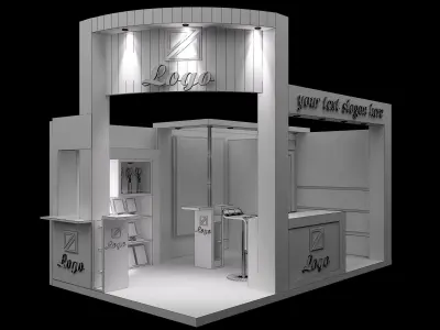 Booth Exhibition Stand a27 3D model