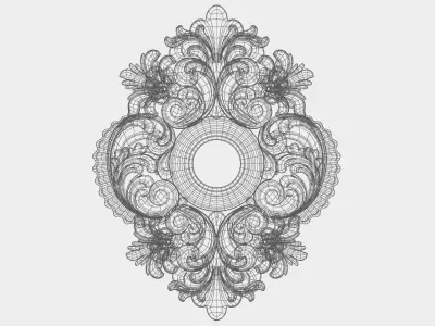 Carved decor for cnc 50 3D model