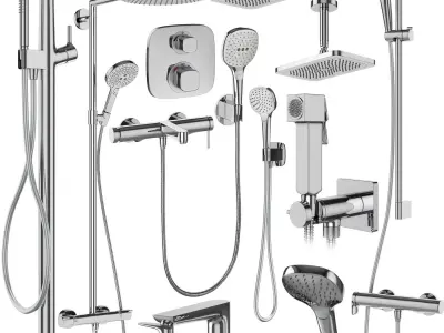 Faucets and shower systems Hansgrohe set 174 3D model