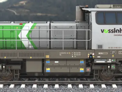 Vossloh Locomotive Low-poly 3D model