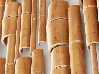 Panel bamboo drank decor n1 3D model