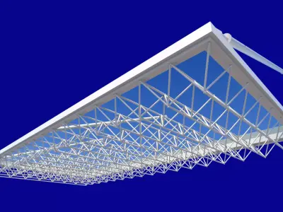 Canopy triangle pipe bones 3D model