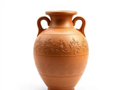 Elegant Terracotta Vase model pack Low-poly 3D model