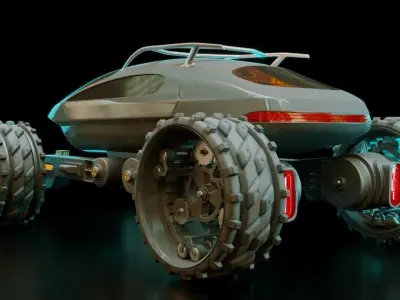 Mars explorer car 3D model