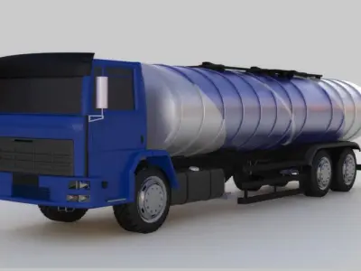  tanker fuel semi freight transportation trucking horizontal  3D model