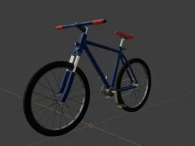 Basic Offroad Travel Bicycle Low Poly Free low-poly 3D model