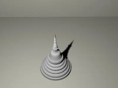 Buddhist Chaithya Sri Lanka Low-poly 3D model