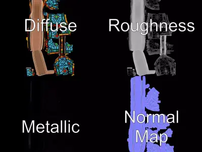 Vibrant Gothic Stained Glass model pack Low-poly 3D model