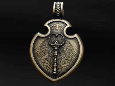 Pendants Jewelry Meridian Key -   3D print model
