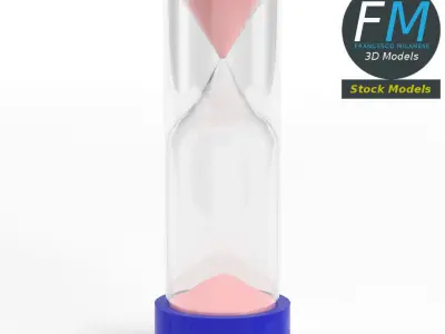 Toy sand timer hourglass 2 3D model