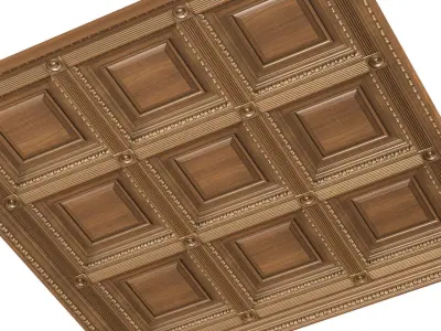 Classical coffered ceiling Set 3D model