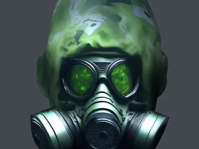 Helmet 3d model military combat Military Low-poly Low-poly 3D model 71