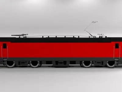 SIEMENS TRAIN LOWPOLY Low-poly 3D model