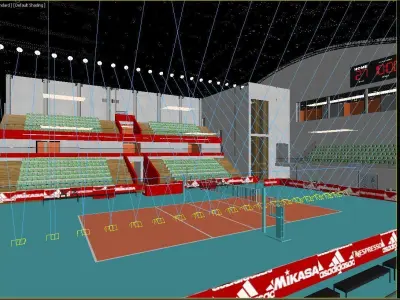 Volleyball Court Pavilion Scene 3D model