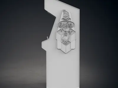 Qbert Arcade Cabinet with Lithophane 3D print model