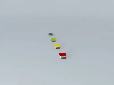 A Row of houses Free 3D model