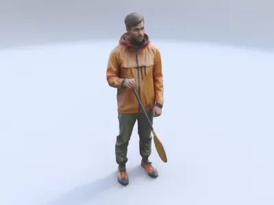 Canoeing 3D model