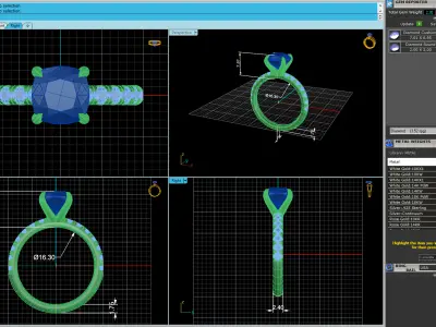 Woman Wedding Ring V2 3D print model