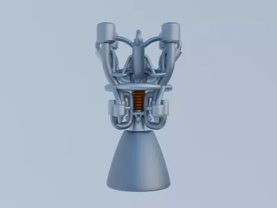 Scifi Electrothermal Propulsion Engine Concept 3D model