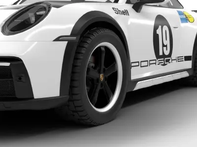 Porsche 911 Dakar 2023 Rallye 1971 3D model