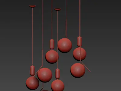 Modern Ceiling Light Suspension 3D model