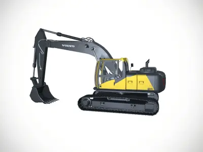 Volvo Tracked Excavator 3D model