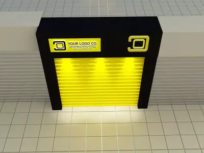 Car service entrance logo sign a607B 3D model