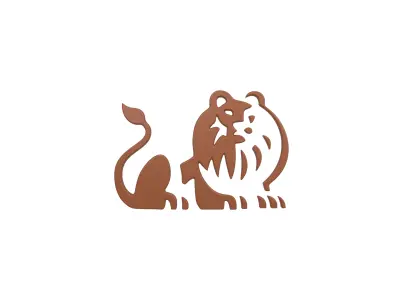 Lion Emblem v4 002 Low-poly 3D model