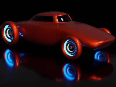 Sci-Fi Car Free 3D model
