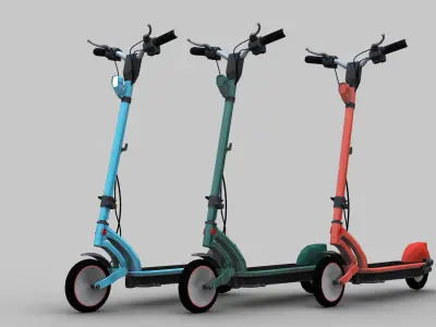 Electric Scooter Lowpoly Low-poly 3D model