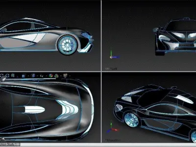 Mclaren-Black mclaren supercar 3D model