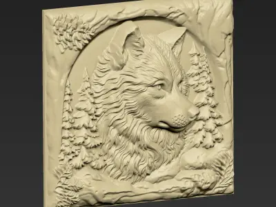Wolf Head A115 3D print model