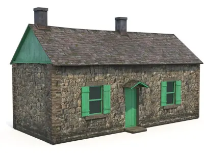 Old stone cottage 3D model
