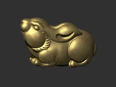 rabbit chinese 3D print model