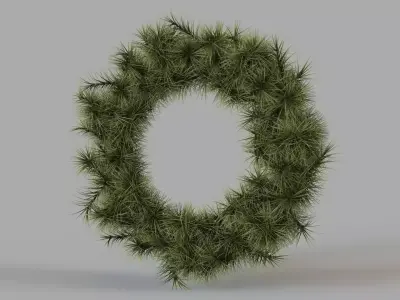Pine Wreath 3D model