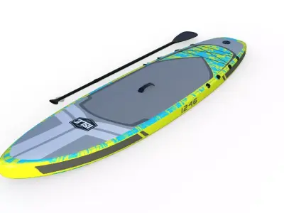 SUP Inflatable Stand Up Paddle Board 3D model 3D model