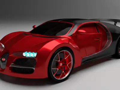 Bugatti car 3D model