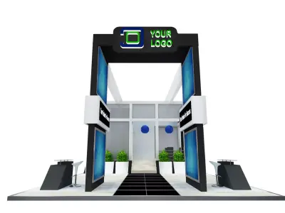  Booth Exhibition Stand a505  3D model
